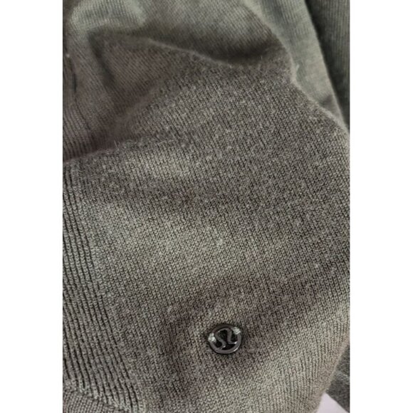 Lululemon Sunshine Coast Sweater Green SZ 4 Long Sleeve Thumbhole Cashmere Blend - Picture 6 of 9